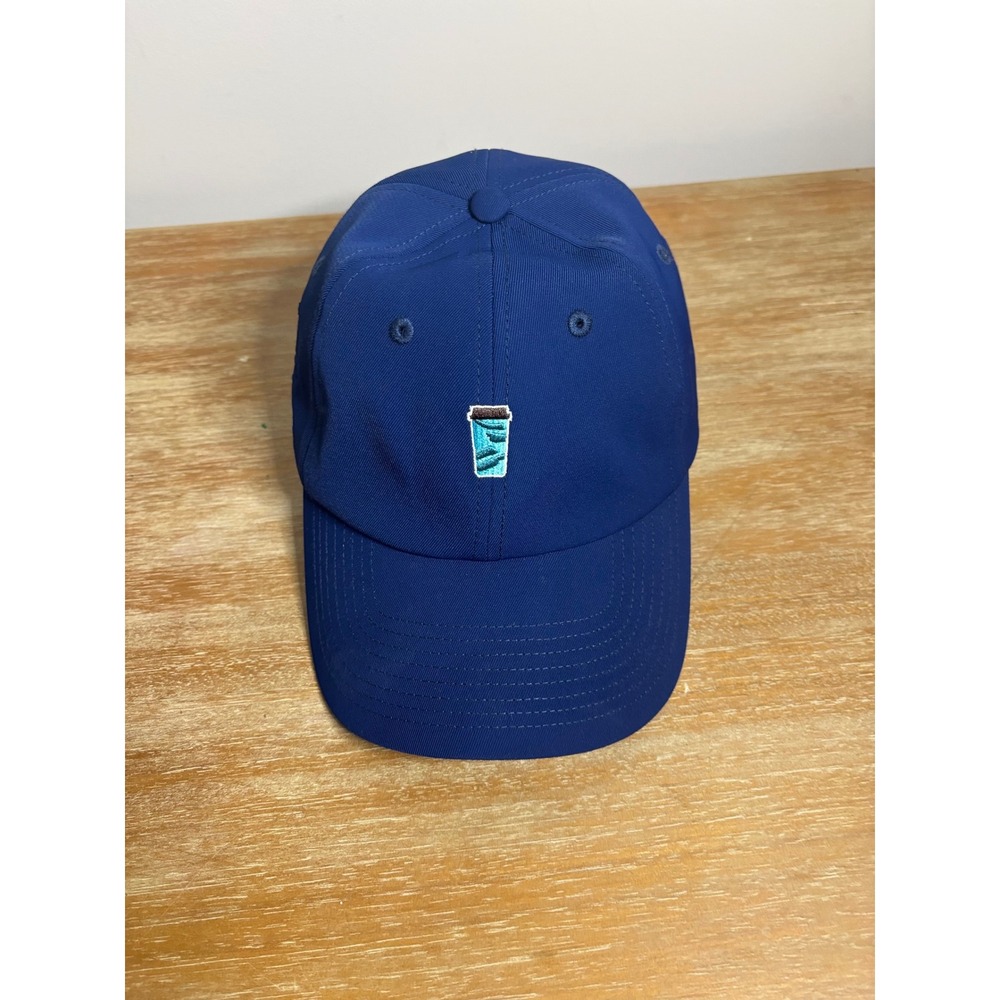 Navy Blue Embroidered Coffee Cup Baseball Cap Life Is Short Stay Awake For It
